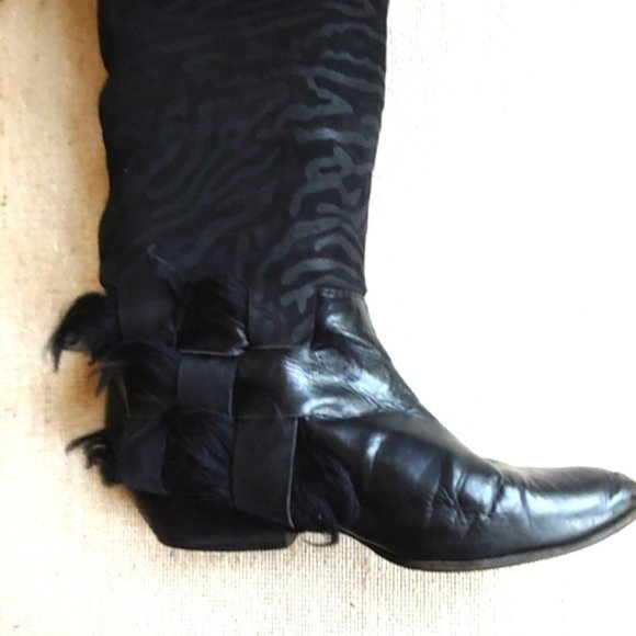 Fabulous One-Of-A-Kind Suede Italian Boots - Picture 3 of 7